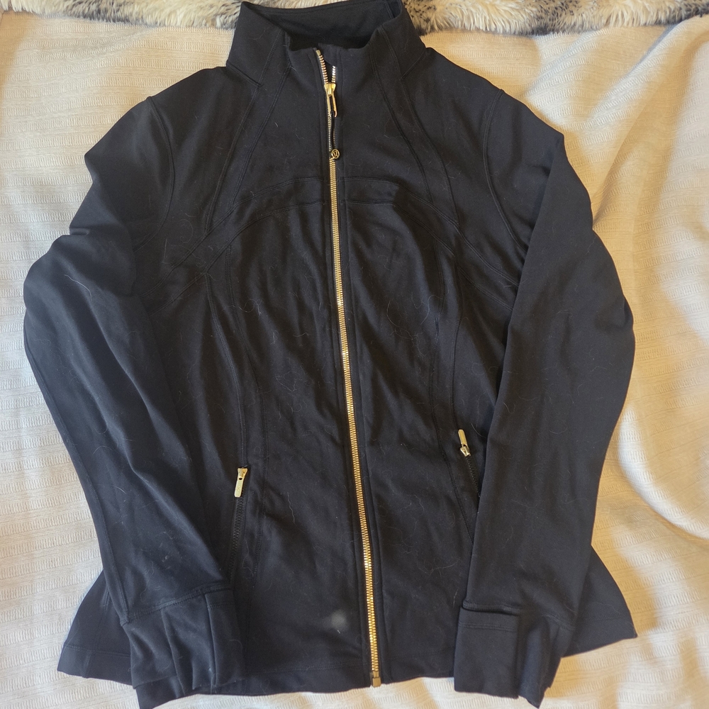 lululemon athletica Black and Gold Define Jacket Size 14